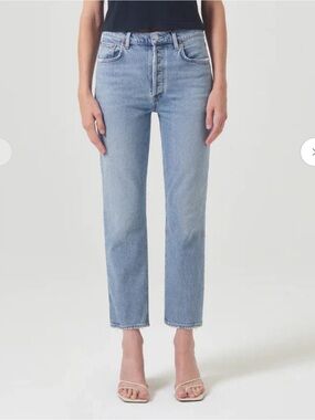 AGolde Riley jeans High-Rise Straight Leg Women's denim cropped NWOT 27